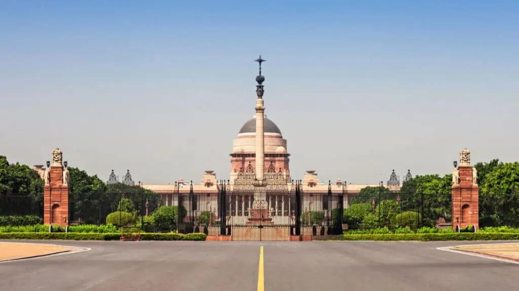 Rashtrapati Bhavan din Delhi, India