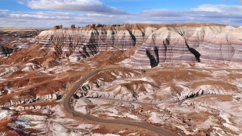 Blue Mesa în Parcul Național Petrified Forest din Arizona